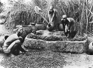 Fazendo óleo de palma em Dahomey, c.1900